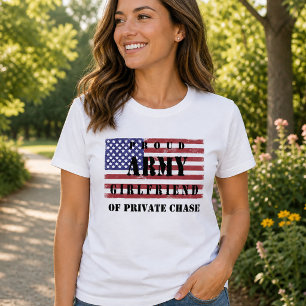 Trotse leger-vriendin Patriottische vlag T-shirt