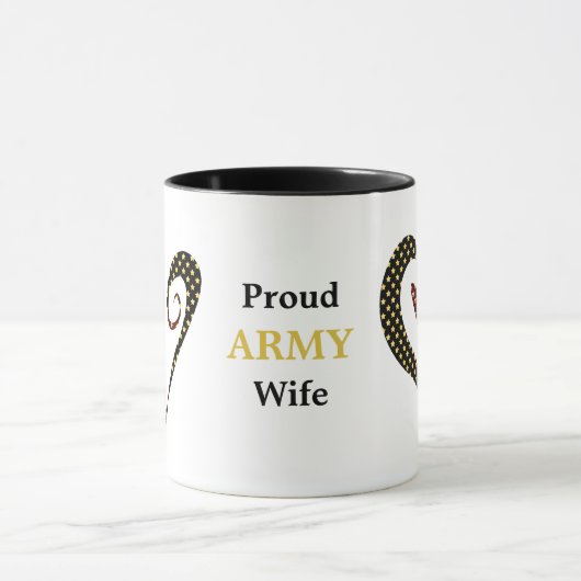 Trotse legervrouw Hart Sterren Mok (Midden)