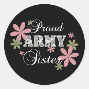 Trotse legerzuster [fl c] ronde sticker