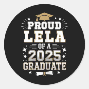 Trotse Lela van een CL van 2025 Afstuderen Senior Ronde Sticker