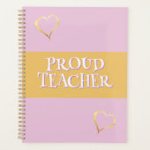 Trotse leraar Roze Custom Planner (Voorkant)