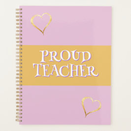 Trotse leraar Roze Custom Planner