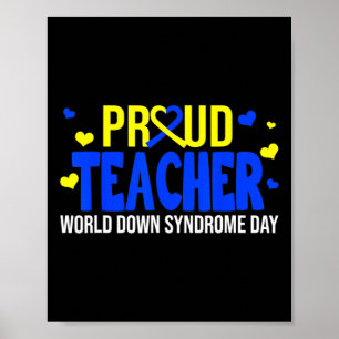 Trotse Leraar Wereld Down Syndroom Bewustzijnsdag  Poster