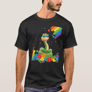 Trotse LGBT Gay Snake Pride Vlag Regenboog LGBTQ L T-shirt