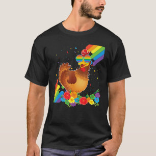 Trotse Lgbt Homo Kip Pride Vlag Regenboog Lgbtq Le T-shirt