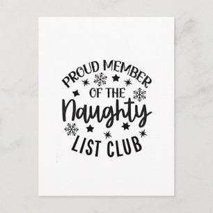 Trotse lid van de Stoute Lijst Club Kerstmis Feestdagenkaart