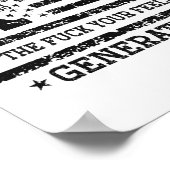 Trotse Lid Van De Your Feelings Gen X Usa 4de Van Poster (Hoek)