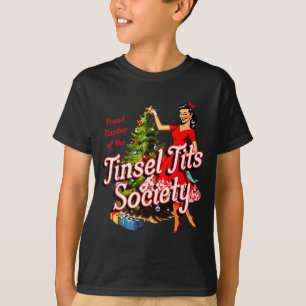 Trotse Lid Van Tinsel Maatschappij Dame Funny Chri T-shirt