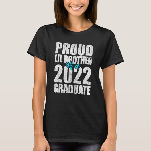 Trotse lilbroeder van 2022 Afstuderen Afstuderen T-shirt (Voorkant)