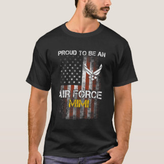 Trotse Luchtmacht Mimi Grappige Amerikaanse Vlag T T-shirt
