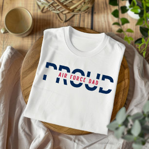 Trotse luchtmacht papa rood en blauw Mannen T-shirt