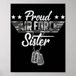 Trotse luchtmacht zuster camouflage USAF veteraan  Poster