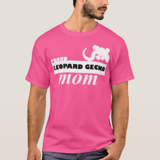 Trotse luipaard gekko moeder reptiel t-shirt