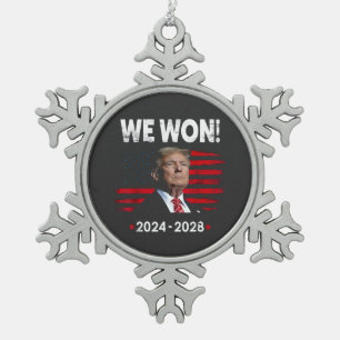 Trotse Maga President Trump Won Inauguratie Dag Tin Sneeuwvlok Ornament