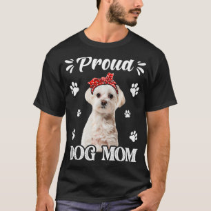 Trotse Maltese Hond Mam Puppy Moederdag T-shirt