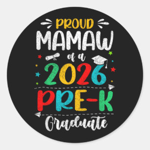 Trotse Mamaw Van Een Afgestudeerde Peuter 2026 Jon Ronde Sticker