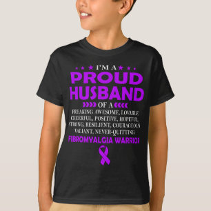 Trotse man van fibromyalgie krijger T T-shirt