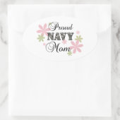 Trotse Marine Moeder [fl c] Ovale Sticker (Tas)