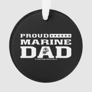 Trotse Marine Papa - Wit Ornament