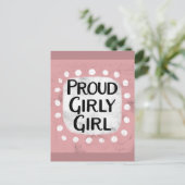 Trotse Meisje Briefkaart (Staand voorkant)