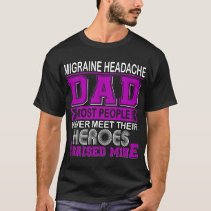 Trotse Migraine Hoofdpijn Papa Ik Heb de Mijne Opg T-shirt