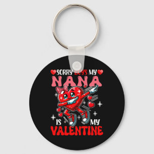 Trotse mijn oma is mijn Valentijnsdag dabbing hart Sleutelhanger
