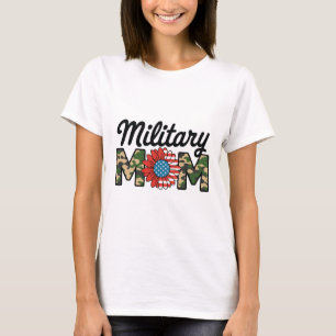 Trotse militaire moeder camouflage en Amerikaanse  T-shirt