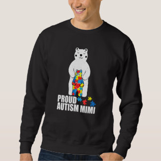 Trotse Mimi Beer Autisme Bewustzijns Puzzelstuk Fa Trui