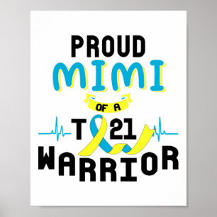 Trotse Mimi van een T21 Warrior Down Syndrome Awar Poster