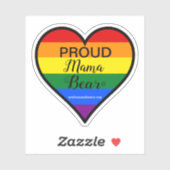 Trotse Moeder Hart Vorm Vinyl Sticker (Vel)