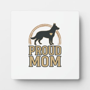 Trotse Moeder Hond Silhouet Vintage Vector Design_ Fotoplaat