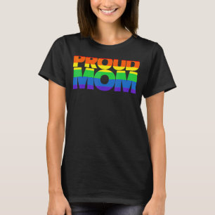 Trotse Moeder LGBT Pride Rainbow Leuk Hart Gay Say T-shirt