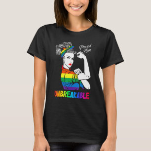 Trotse Moeder Onbreekbaar LGBT Regenboog Vlag LGBT T-shirt