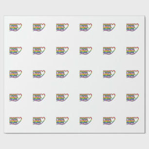 Trotse Moeder Regenboog Hart Vintage Gravure Ontwe Cadeaupapier