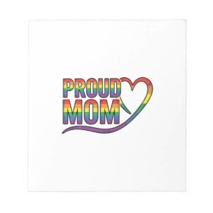 Trotse Moeder Regenboog Hart Vintage Gravure Ontwe Notitieblok