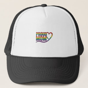 Trotse Moeder Regenboog Hart Vintage Gravure Ontwe Trucker Pet
