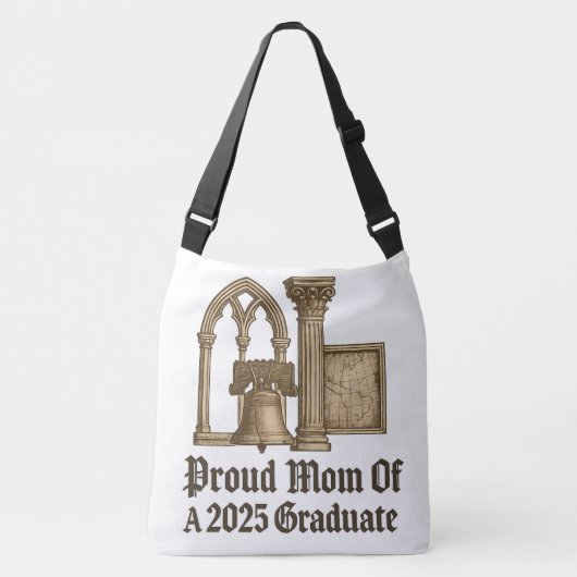 Trotse moeder van 2025 Afstudeerder Classic Euro G Crossbody Tas (Voorkant)