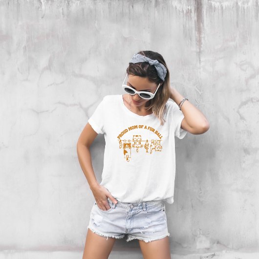 TROTSE MOEDER VAN BONT BAL KAT MAM GIFT T-SHIRT