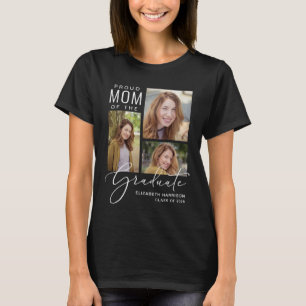 Trotse moeder van de afgestudeerde foto-script zwa t-shirt