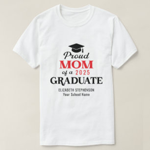 Trotse moeder van de afstuderen familie matching t-shirt