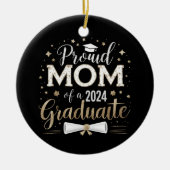 Trotse moeder van een 2024 Afstuderen klasse senio Keramisch Ornament (Voorkant)