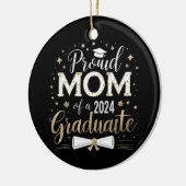 Trotse moeder van een 2024 Afstuderen klasse senio Keramisch Ornament (Links)