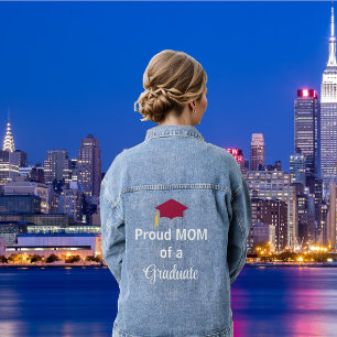 Trotse moeder van een afgestudeerde denim jacket