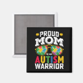 Trotse moeder van een Autisme Warrior familie Magneet (Voorkant / Achterkant)