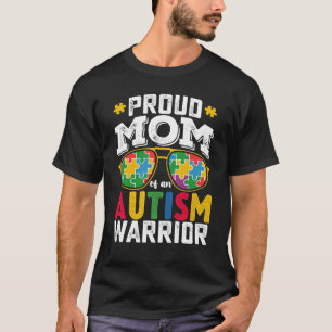 Trotse moeder van een Autisme Warrior familie T-shirt