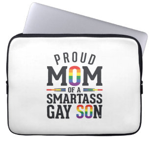 Trotse moeder van een brutale homoseksuele zoon vi laptop sleeve