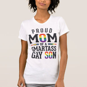 Trotse moeder van een brutale homoseksuele zoon vi t-shirt