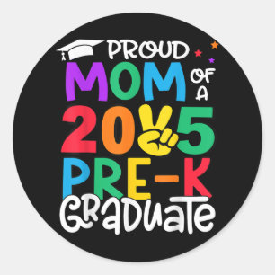 Trotse moeder van een CL van 2025 Pre-K Afstuderen Ronde Sticker