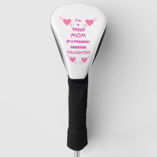trotse moeder van een dochter golfheadcover