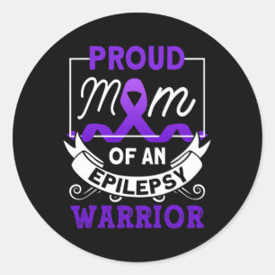Trotse moeder van een epilepsie-strijder Epilepsie Ronde Sticker